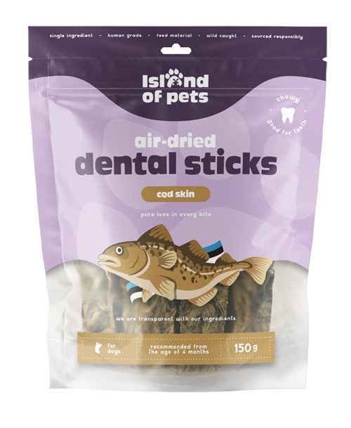 IOP Air-Dried Cod Skin Dental Sticks, 150 gr.